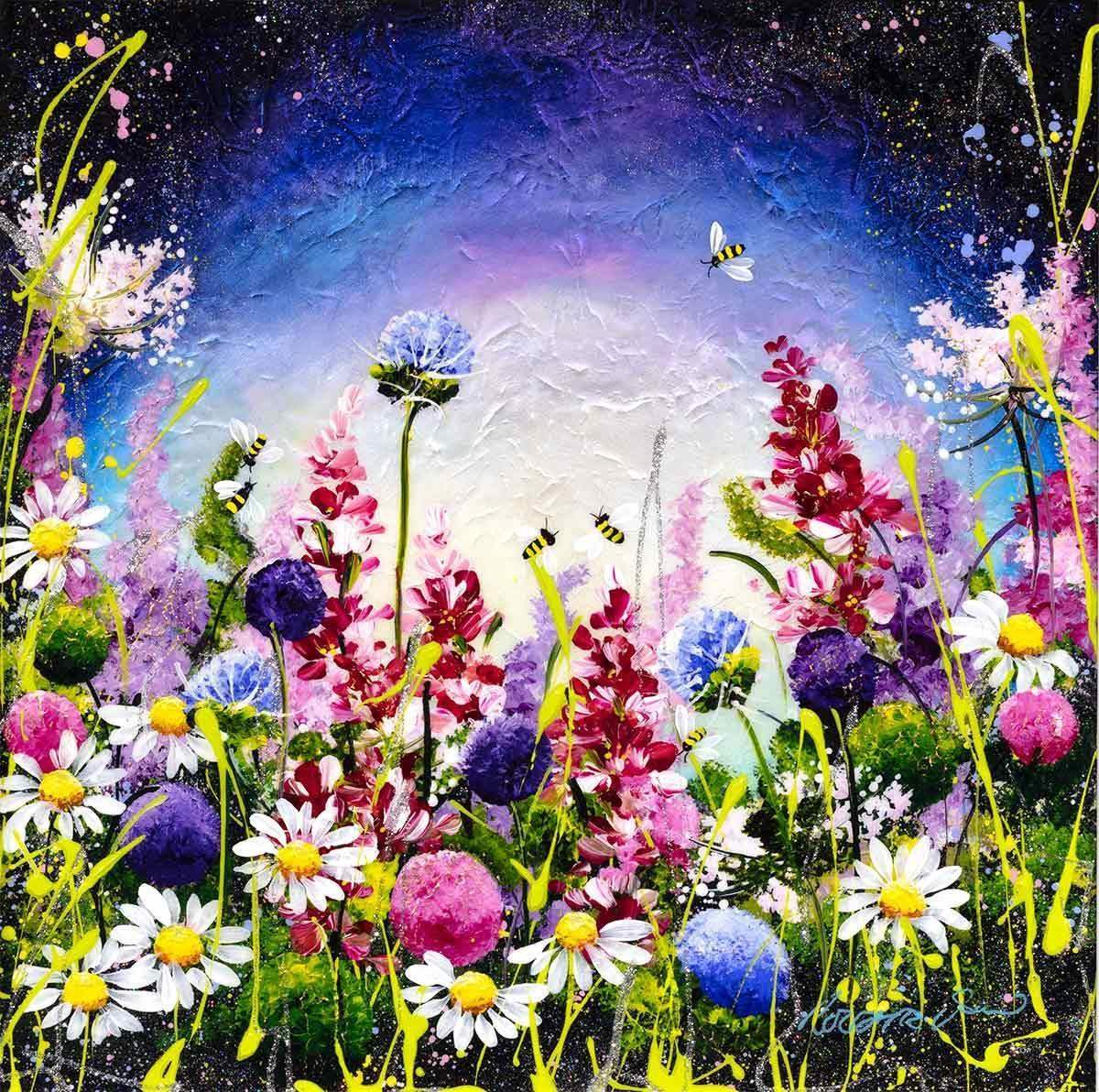 Daisy Chain - Original - SOLD by artist Rozanne Bell - Wyecliffe Galleries