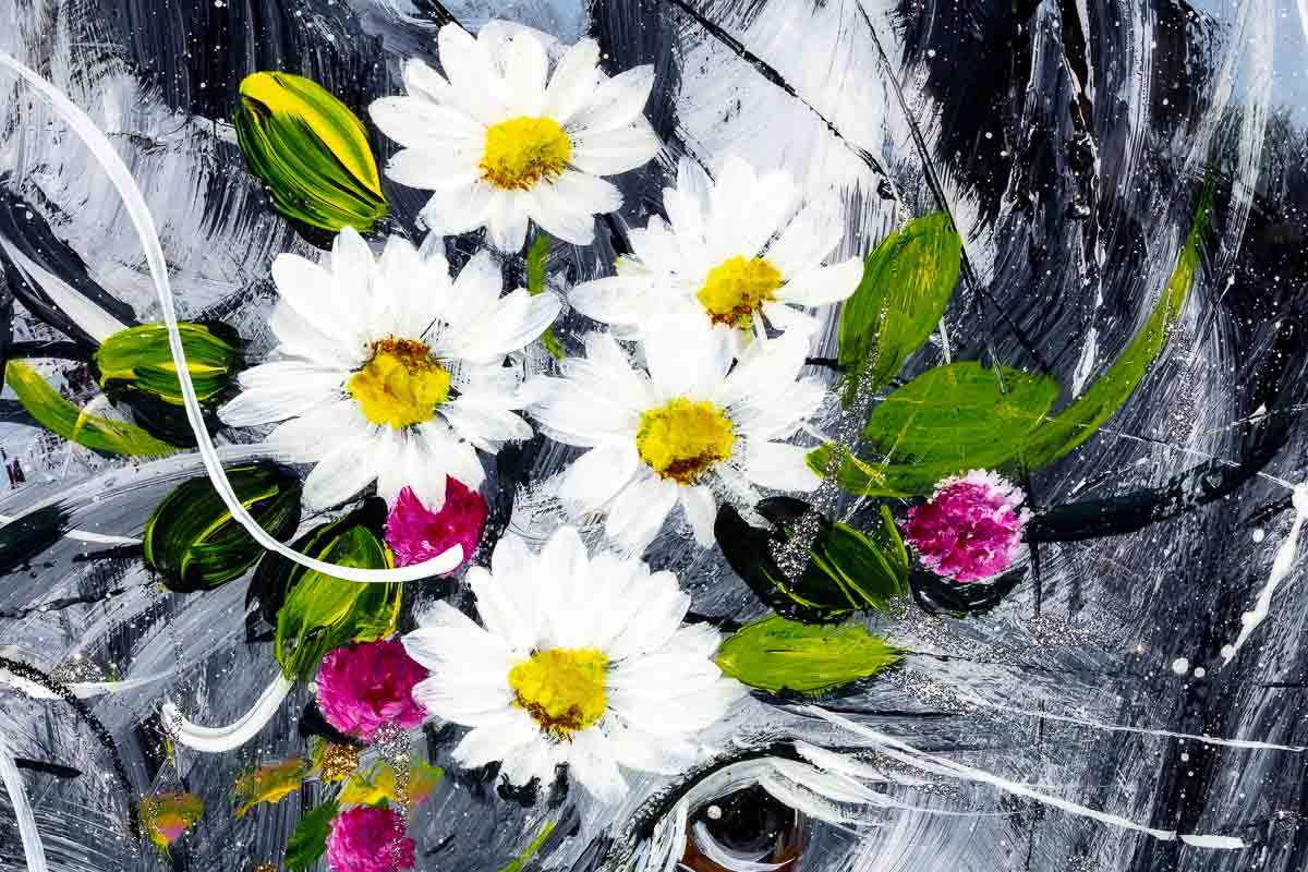 Daisy Duo - Original - SOLD by artist Rozanne Bell - Wyecliffe Galleries
