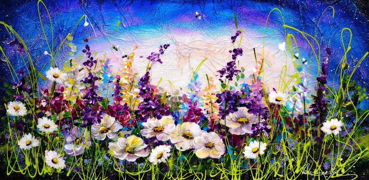 Daisy Path - Original - SOLD by artist Rozanne Bell - Wyecliffe Galleries