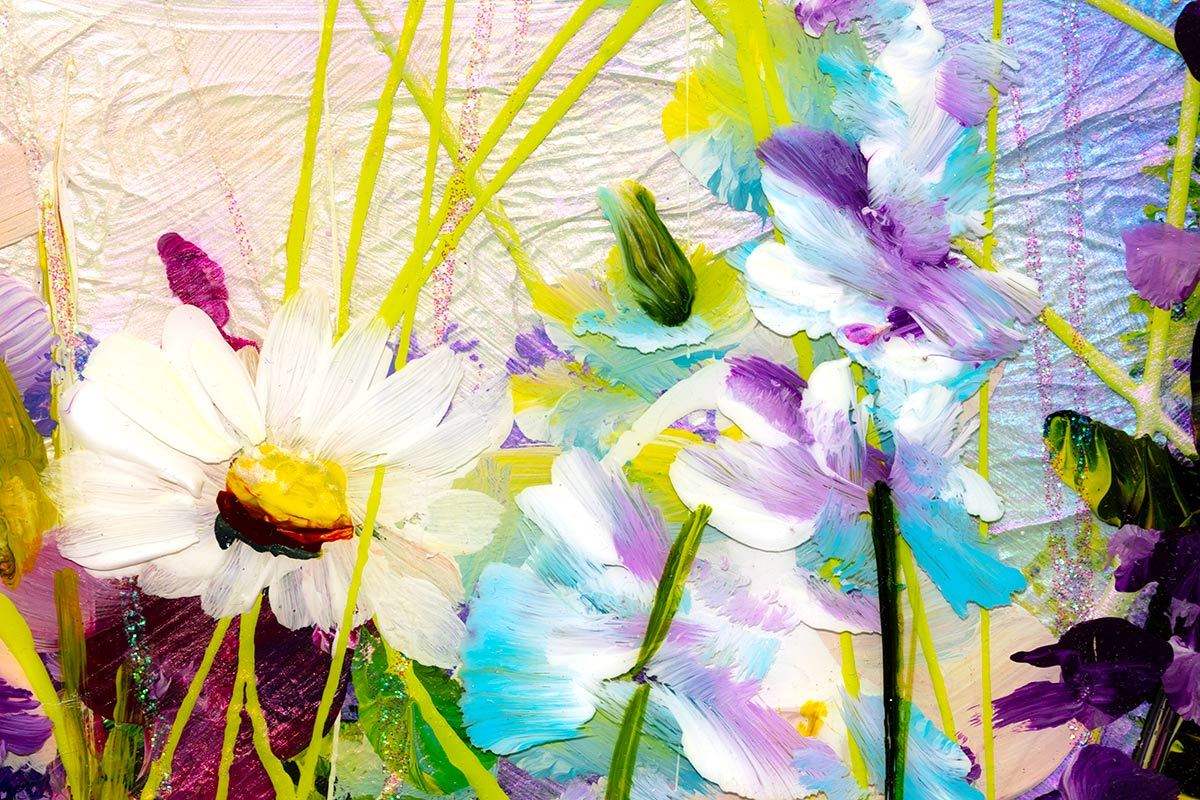 Daisy Path - Original - SOLD by artist Rozanne Bell - Wyecliffe Galleries