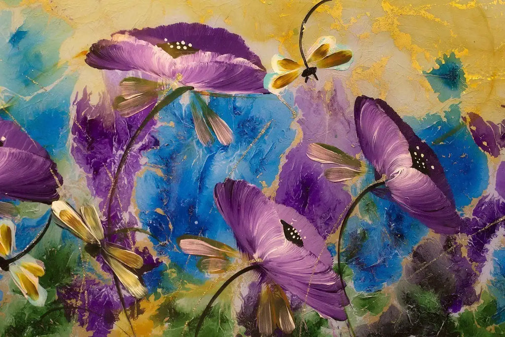 Dancing Dragonflies - SOLD by artist Rozanne Bell - Wyecliffe Galleries