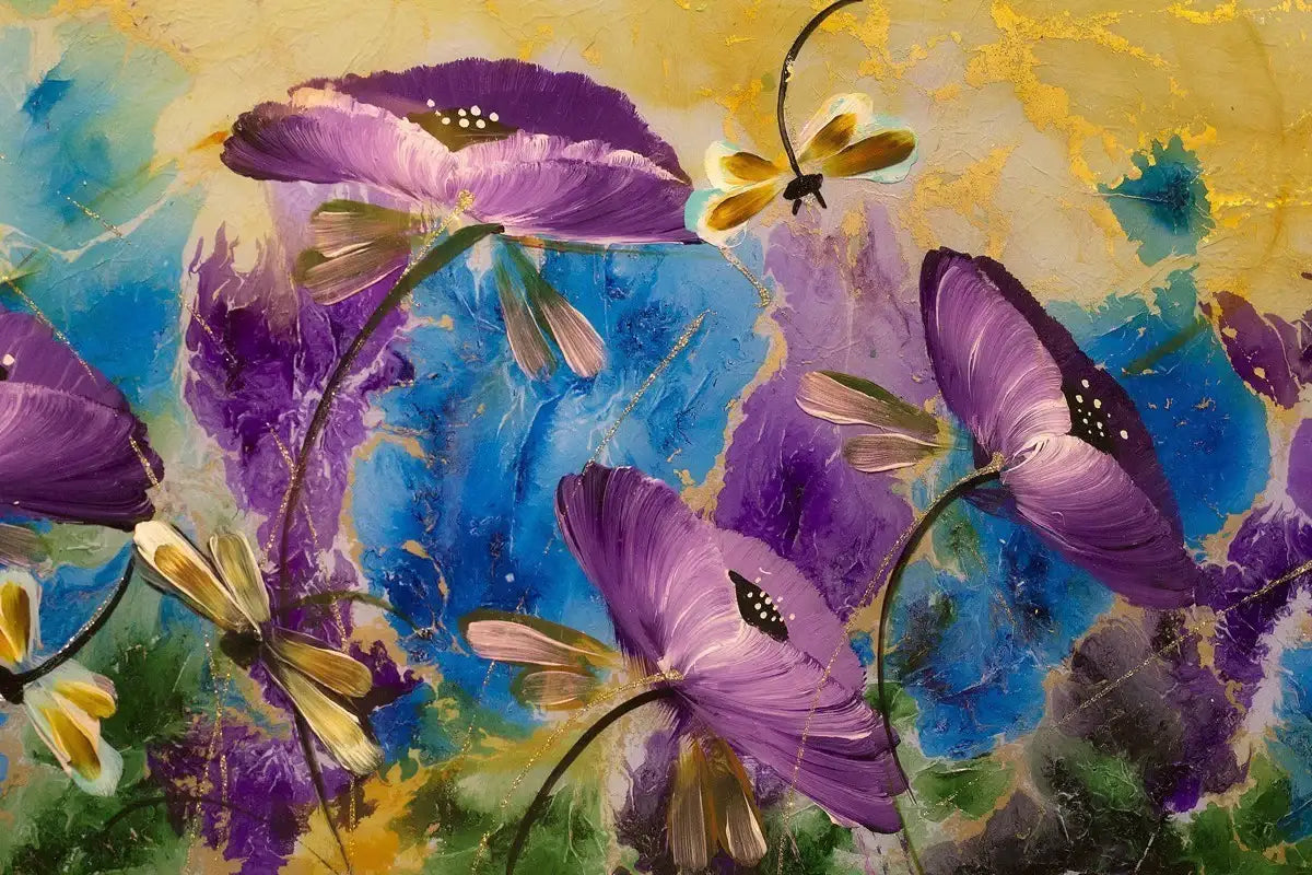 Dancing Dragonflies - SOLD by artist Rozanne Bell - Wyecliffe Galleries