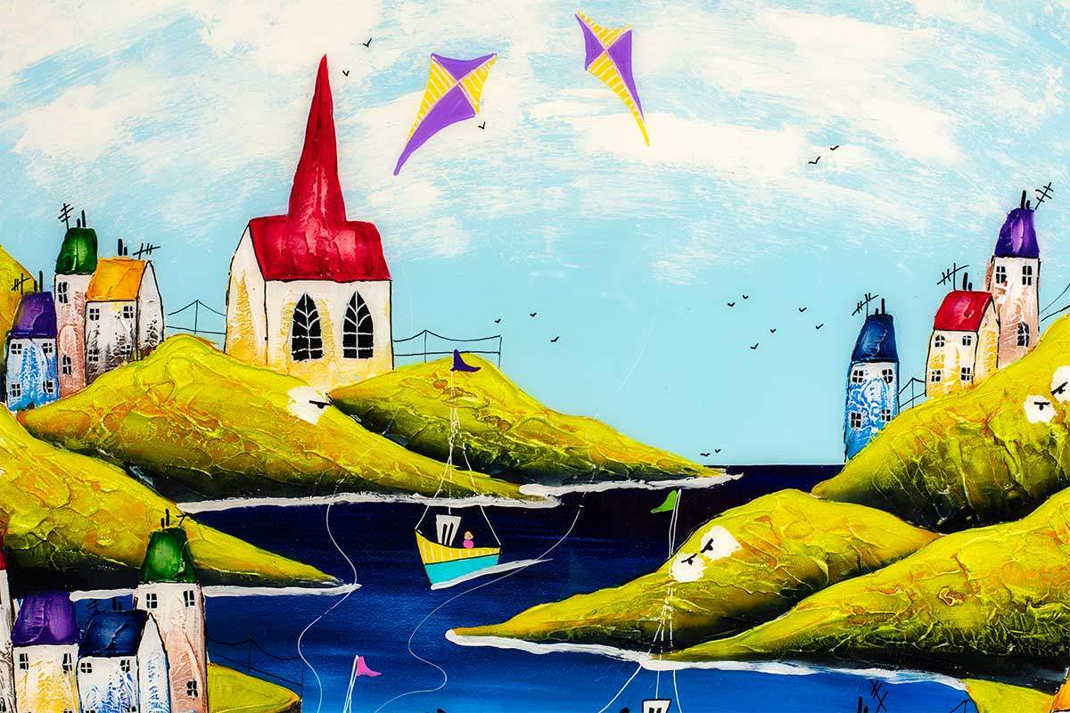 Day Sailing I - Original - SOLD by artist Rozanne Bell - Wyecliffe Galleries