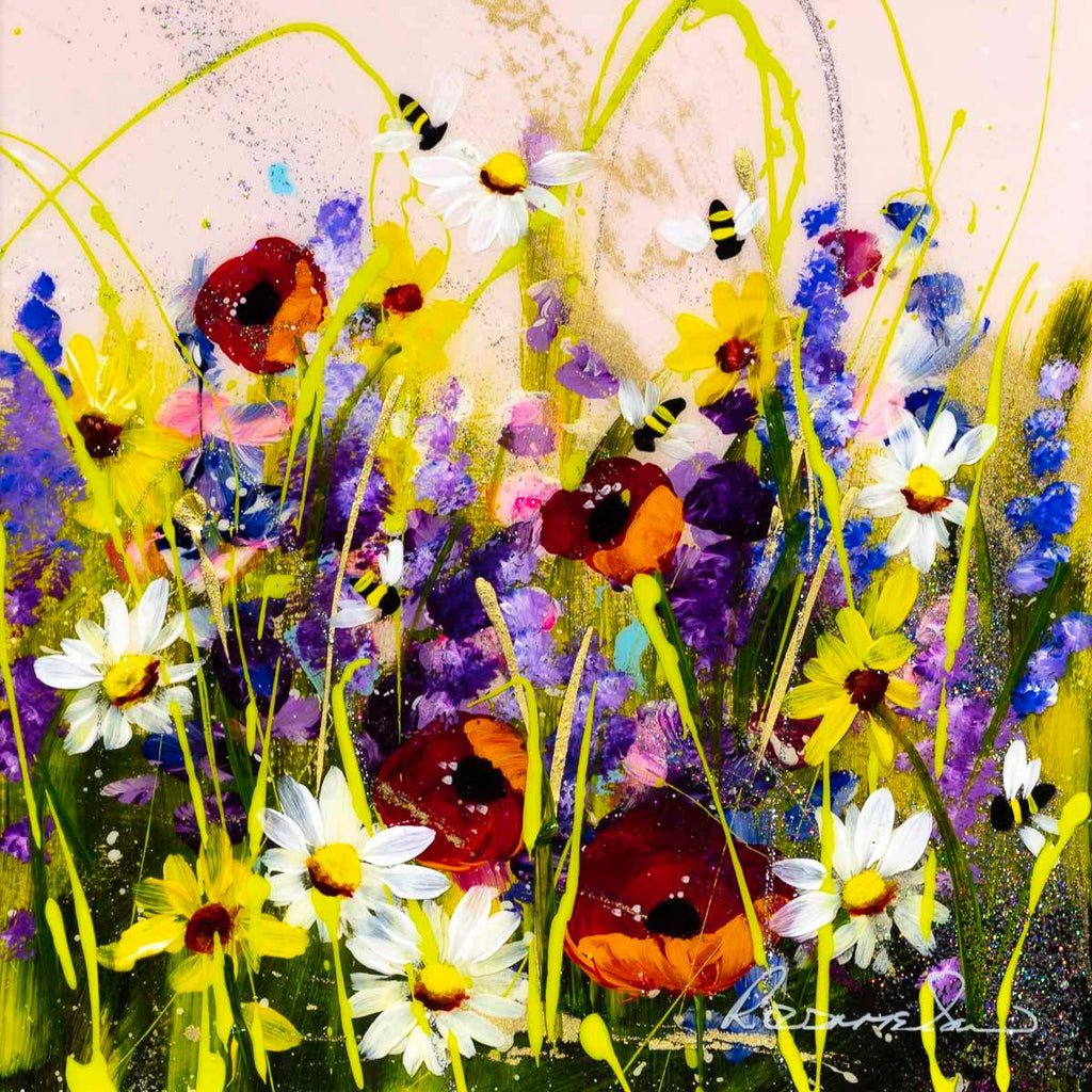 Delicate Daisies - Original - SOLD by artist Rozanne Bell - Wyecliffe Galleries