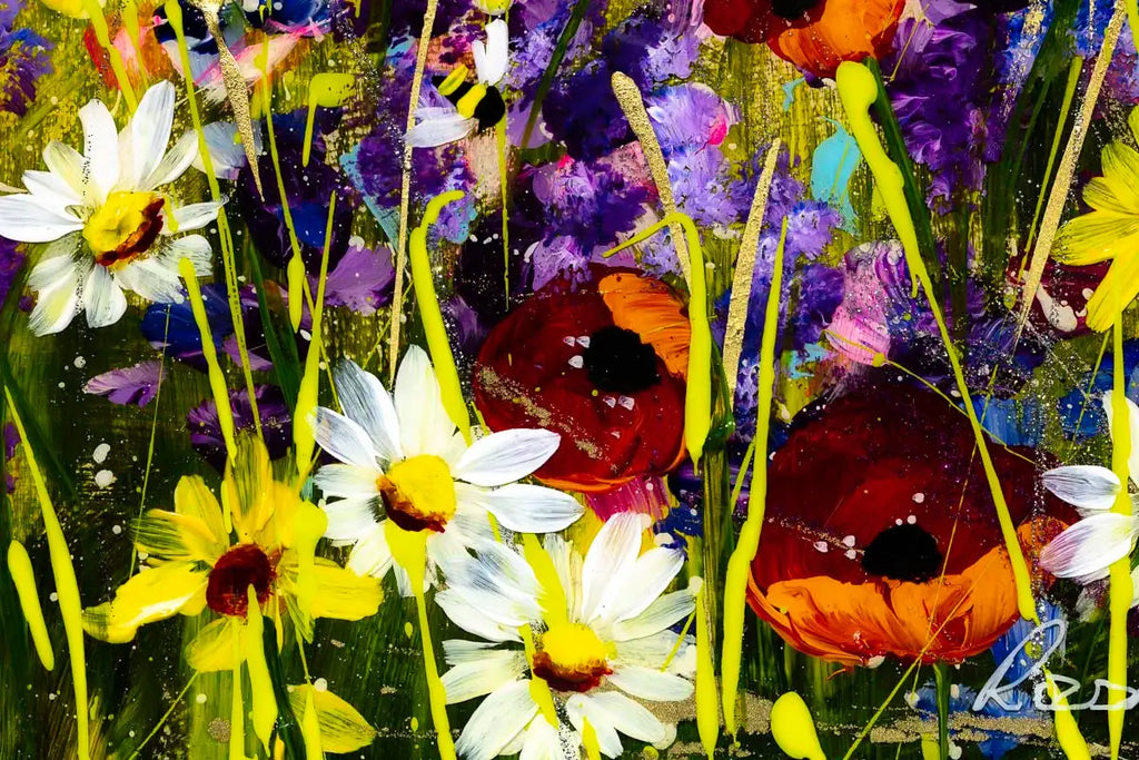 Delicate Daisies - Original - SOLD by artist Rozanne Bell - Wyecliffe Galleries