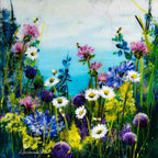 Delightful Daisies - Original - SOLD by artist Rozanne Bell - Wyecliffe Galleries