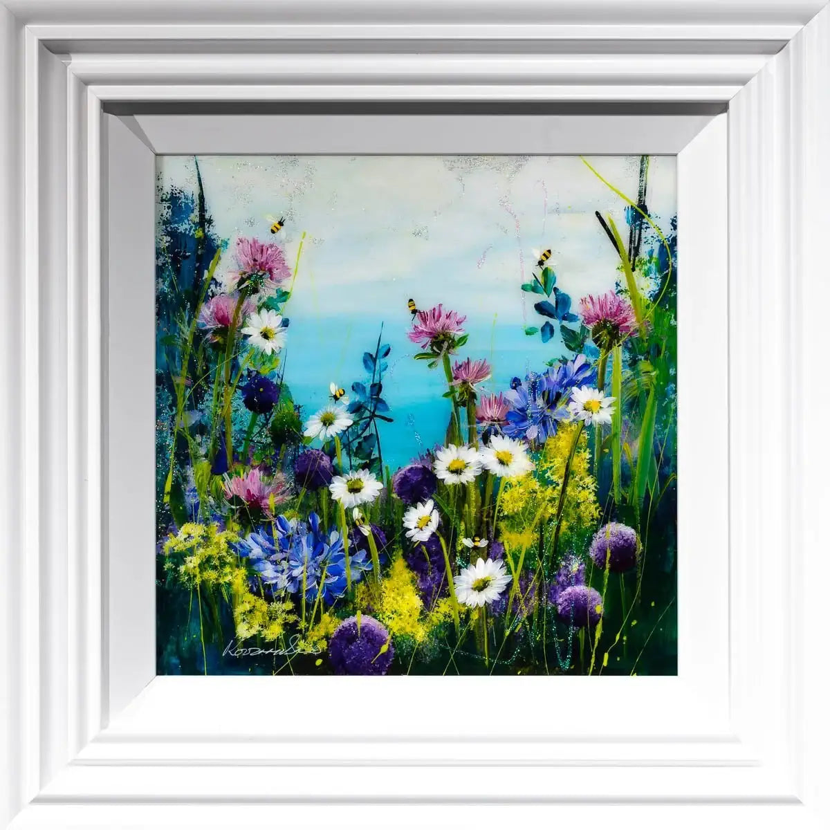 Delightful Daisies - Original - SOLD by artist Rozanne Bell - Wyecliffe Galleries