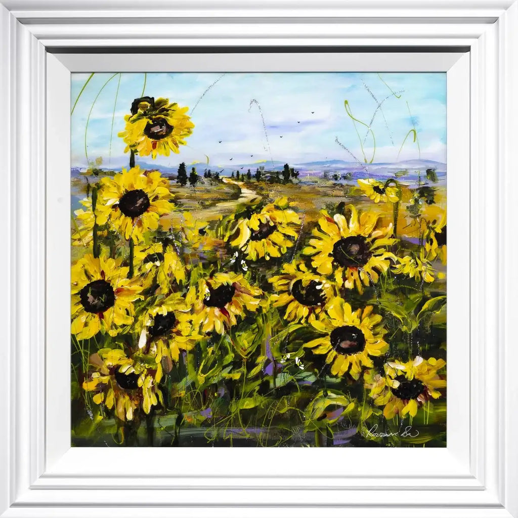 Display of Sunflowers - Original - SOLD by artist Rozanne Bell - Wyecliffe Galleries