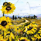 Display of Sunflowers - Original - SOLD by artist Rozanne Bell - Wyecliffe Galleries