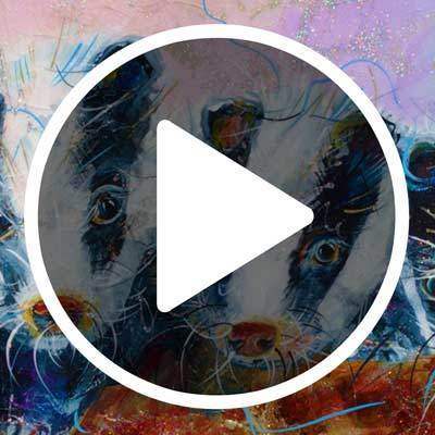 Don't Badger Us - Original - SOLD by artist Rozanne Bell - Wyecliffe Galleries