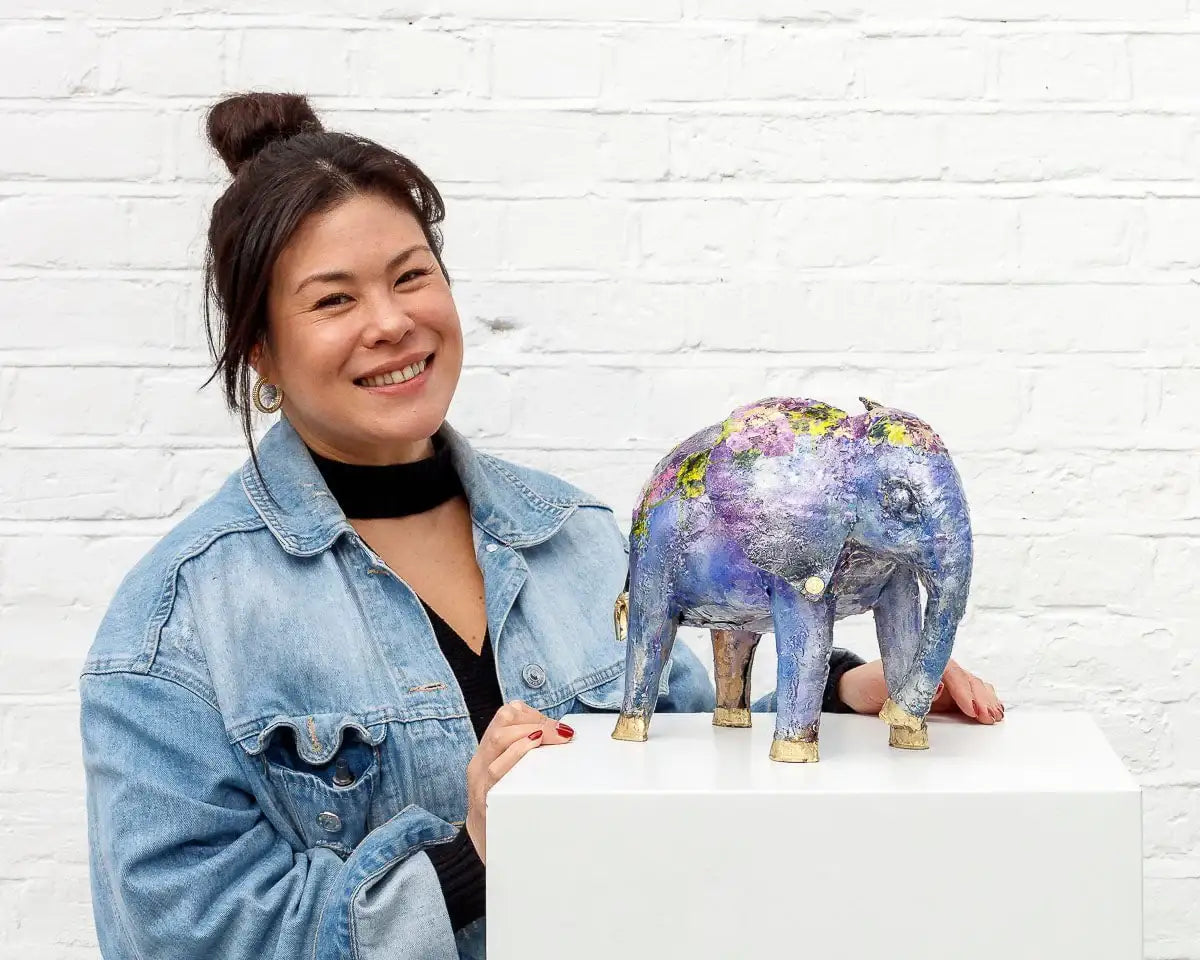 Delphine - Original Sculpture - SOLD by artist Rozanne Bell - Wyecliffe Galleries
