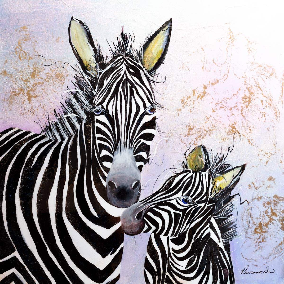 Double the Love - Original - SOLD by artist Rozanne Bell - Wyecliffe Galleries