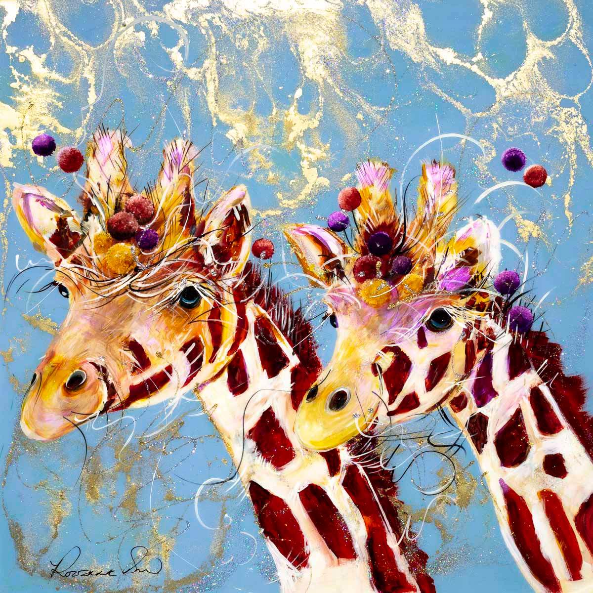 Double the Trouble - Original - SOLD by artist Rozanne Bell - Wyecliffe Galleries