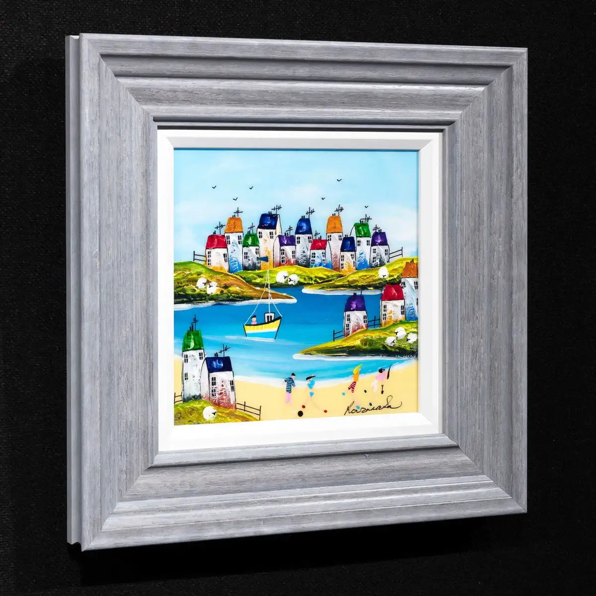 Down by the Beach - Original - SOLD by artist Rozanne Bell - Wyecliffe Galleries