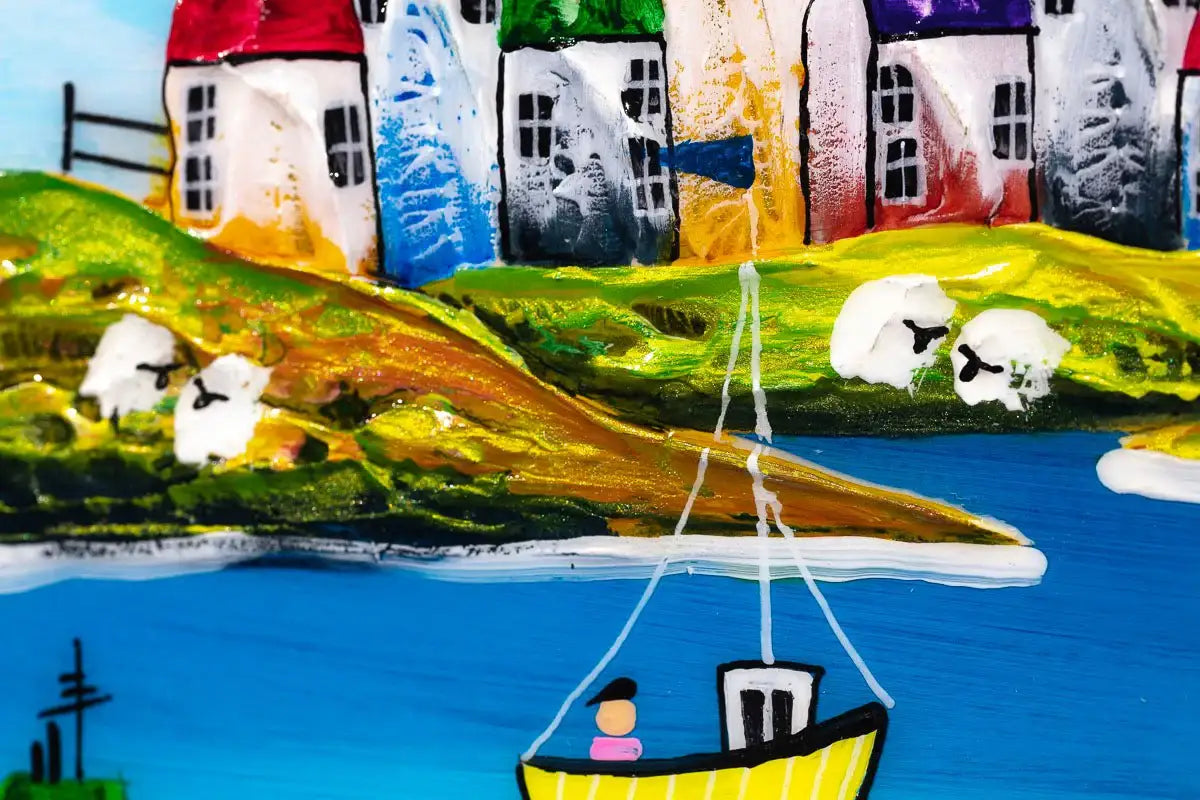 Down by the Beach - Original - SOLD by artist Rozanne Bell - Wyecliffe Galleries