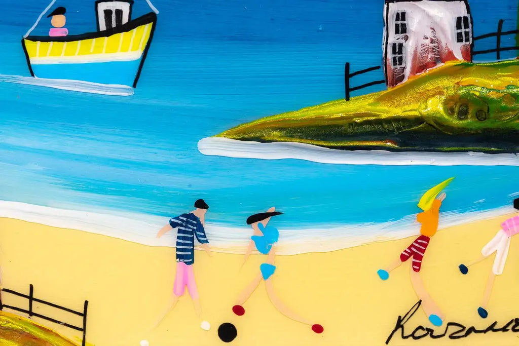 Down by the Beach - Original - SOLD by artist Rozanne Bell - Wyecliffe Galleries