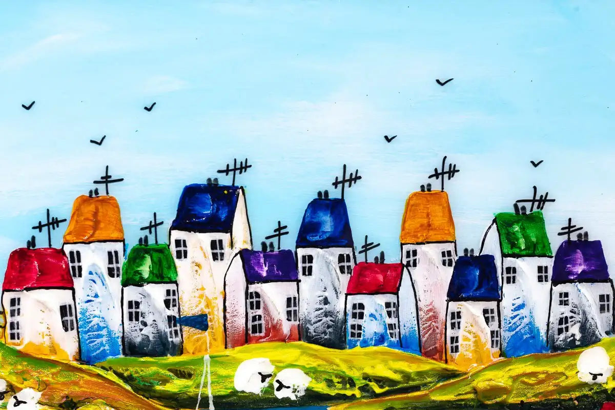 Down by the Beach - Original - SOLD by artist Rozanne Bell - Wyecliffe Galleries