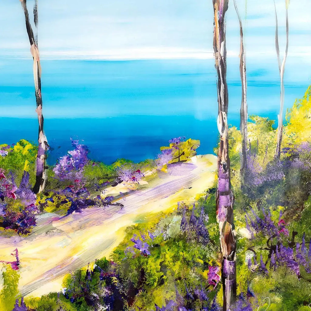 Down by the Sea - Original - SOLD by artist Rozanne Bell - Wyecliffe Galleries