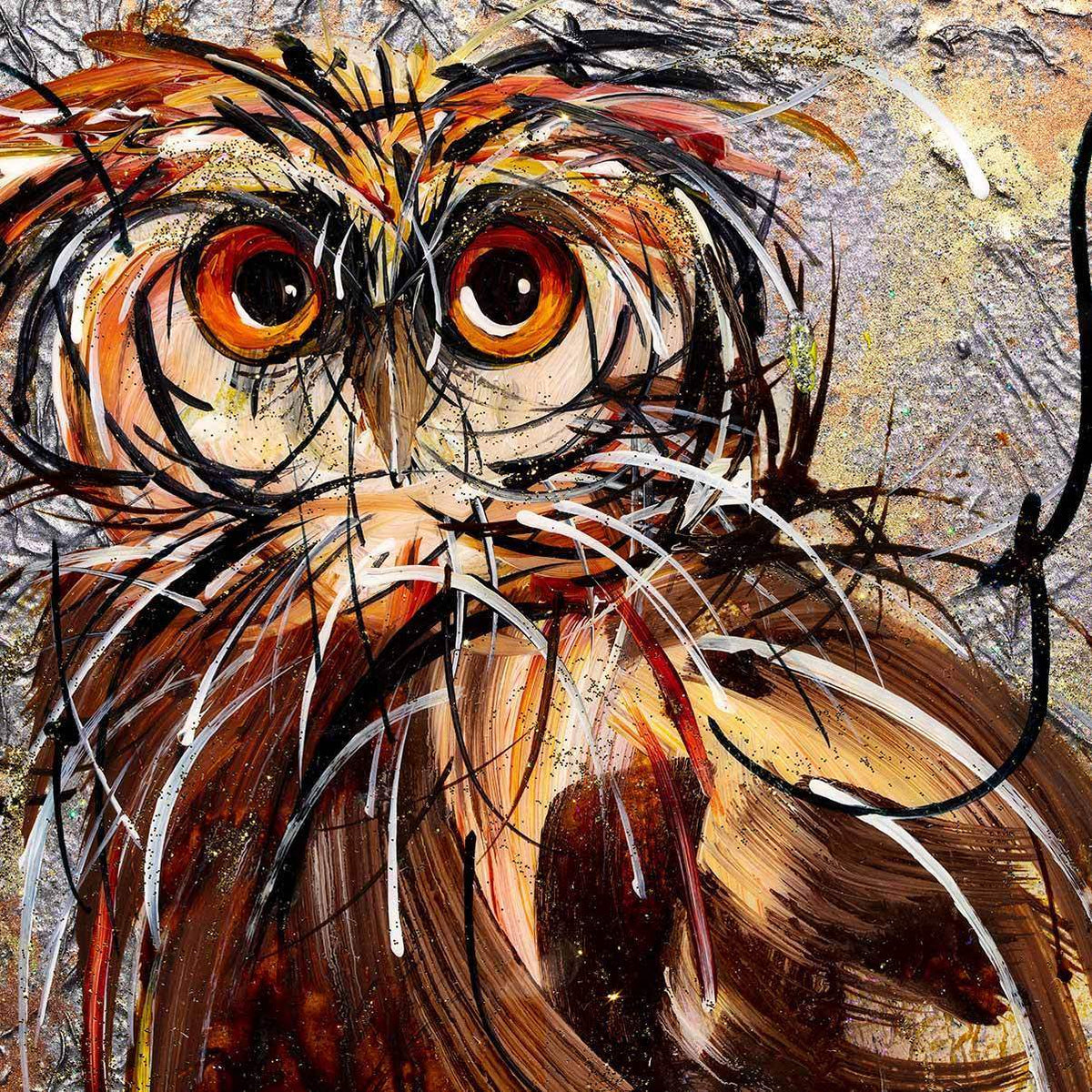Dr. Whoo - Original - SOLD by artist Rozanne Bell - Wyecliffe Galleries