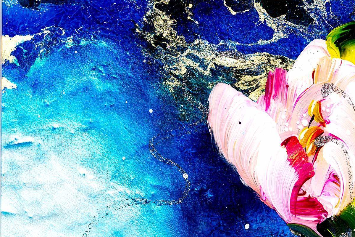 Dragonflies and Blossom - Original by artist Rozanne Bell - Wyecliffe Galleries