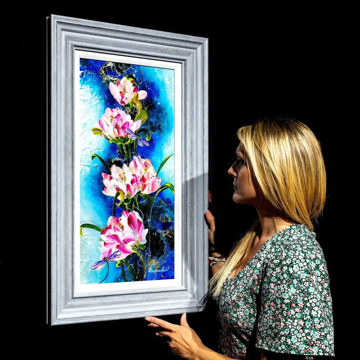 Dragonflies and Blossom - Original by artist Rozanne Bell - Wyecliffe Galleries