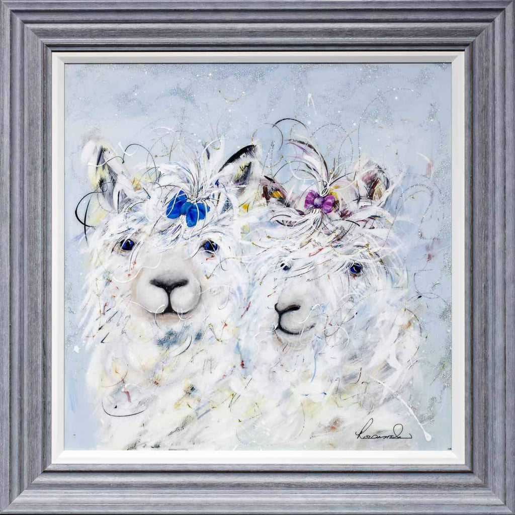 Drama Llamas - Original - SOLD by artist Rozanne Bell - Wyecliffe Galleries