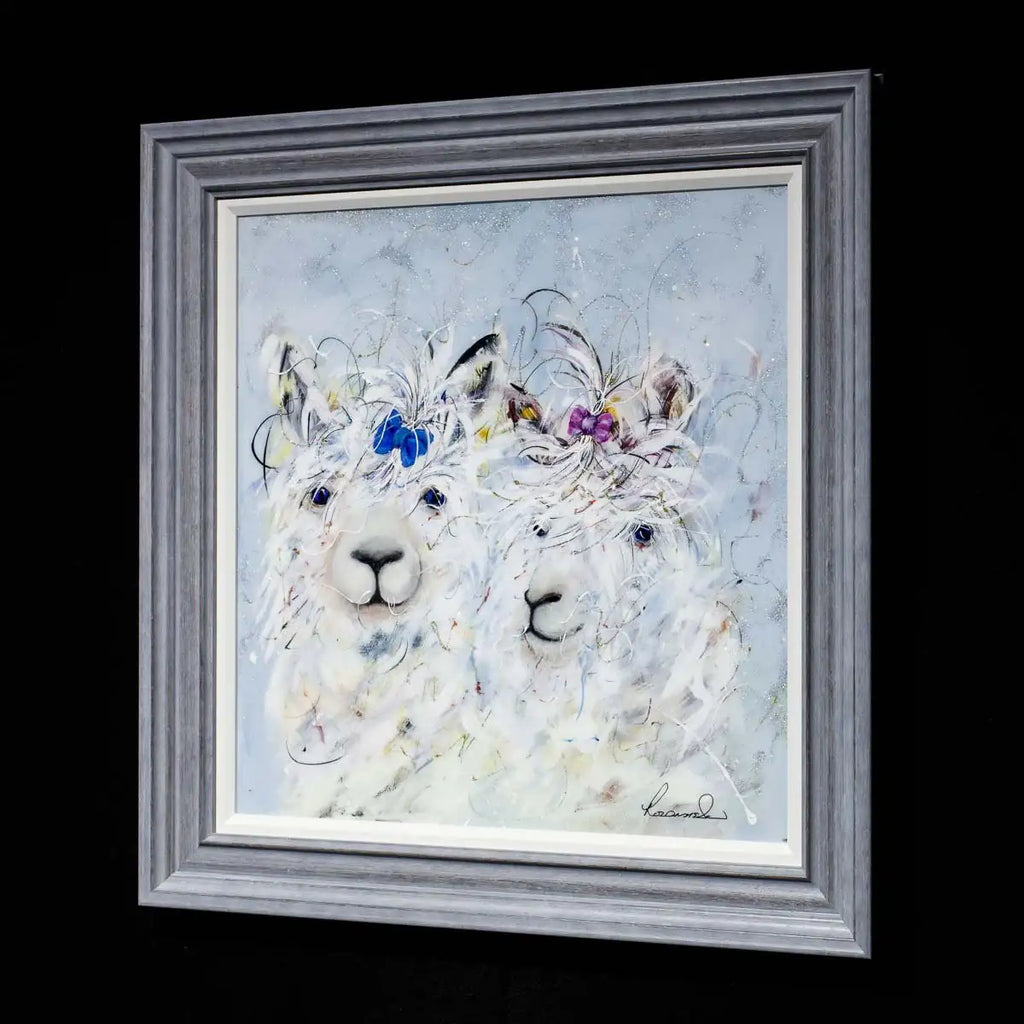 Drama Llamas - Original - SOLD by artist Rozanne Bell - Wyecliffe Galleries