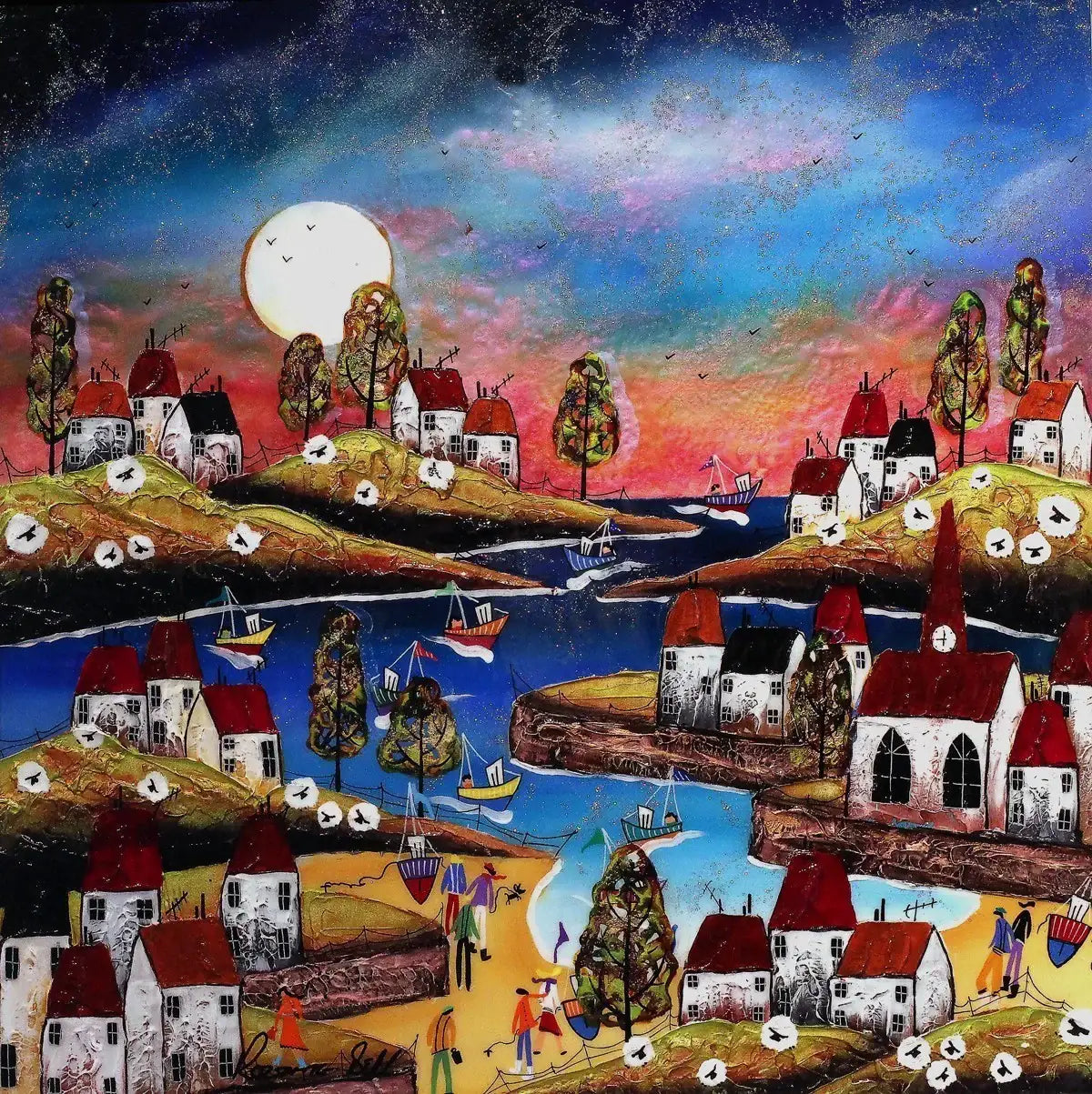 Dramatic Sky I - SOLD by artist Rozanne Bell - Wyecliffe Galleries