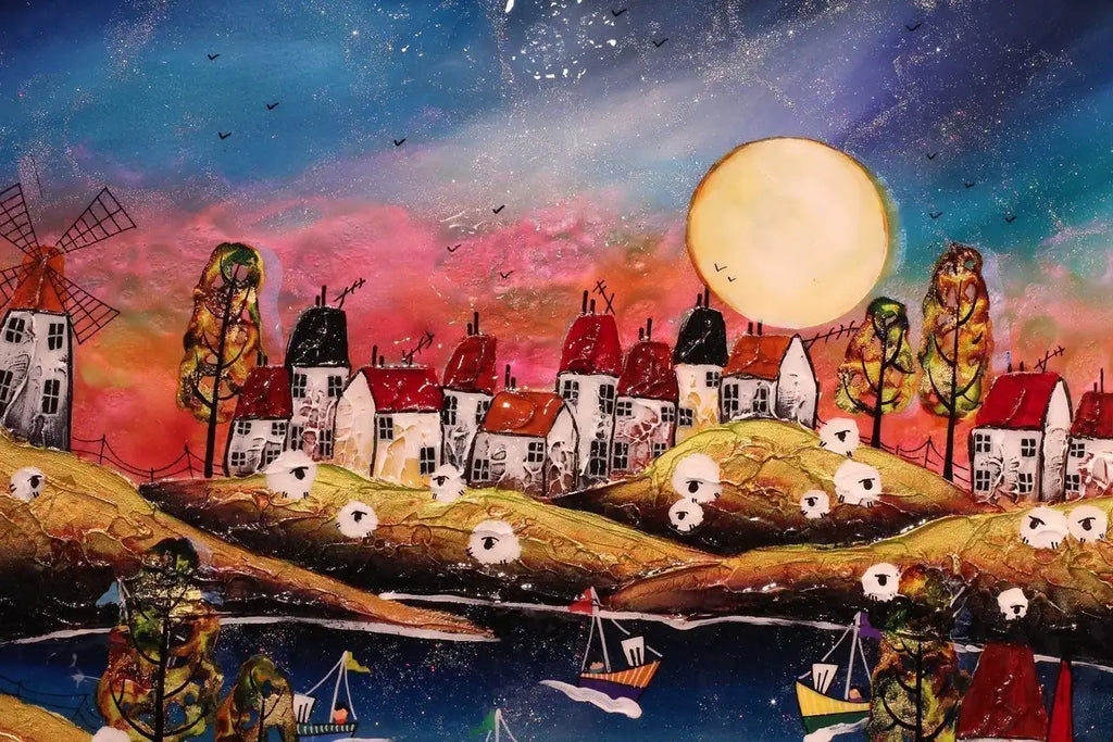 Dramatic Sky II - SOLD by artist Rozanne Bell - Wyecliffe Galleries