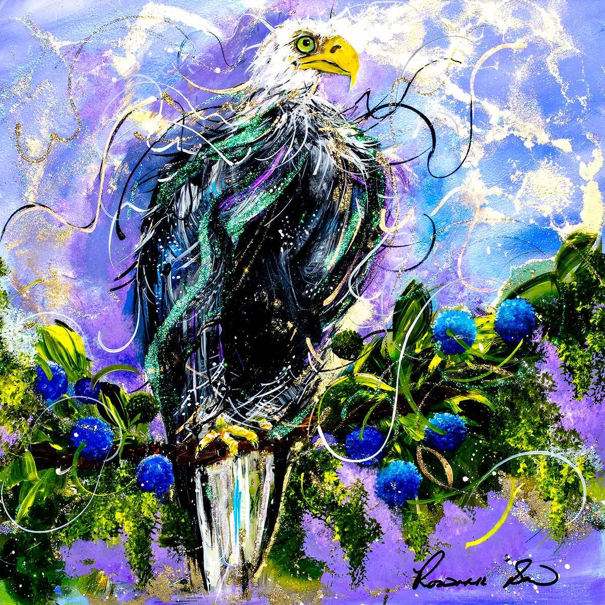 Eagle Eye - Original - SOLD by artist Rozanne Bell - Wyecliffe Galleries