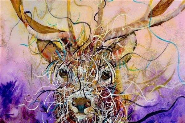 Ebony - Original - SOLD by artist Rozanne Bell - Wyecliffe Galleries