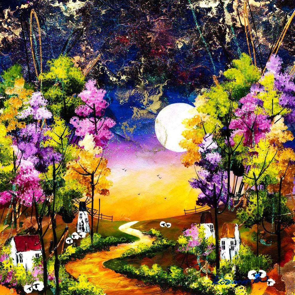 Edge of the village - Original - SOLD by artist Rozanne Bell - Wyecliffe Galleries