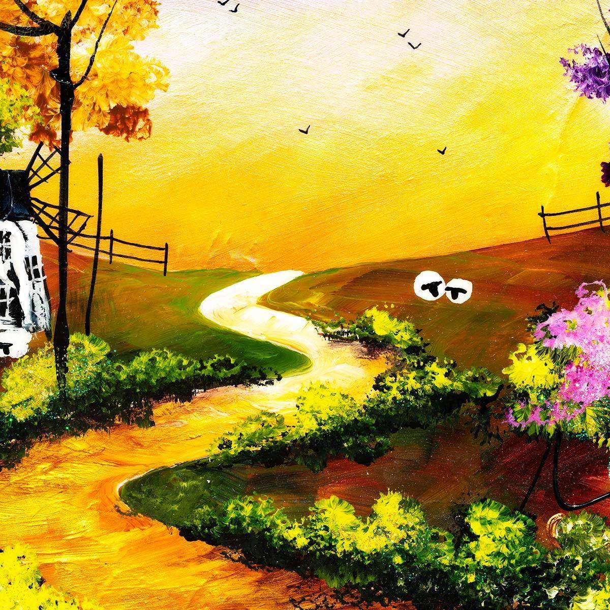 Edge of the village - Original - SOLD by artist Rozanne Bell - Wyecliffe Galleries