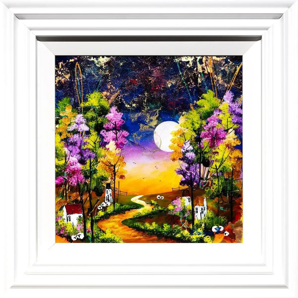 Edge of the village - Original - SOLD by artist Rozanne Bell - Wyecliffe Galleries