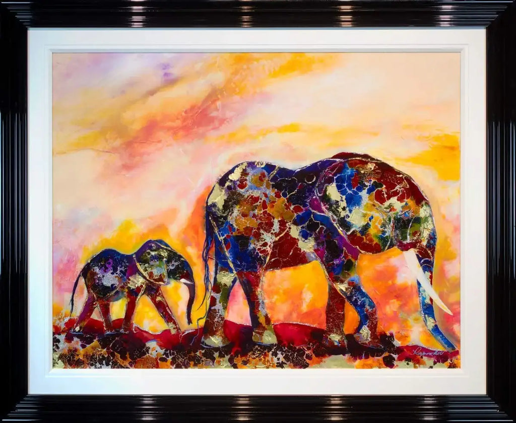 Elephants on Parade - Original - SOLD by artist Rozanne Bell - Wyecliffe Galleries