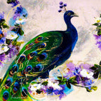 Emerald Feathers - Original - SOLD by artist Rozanne Bell - Wyecliffe Galleries