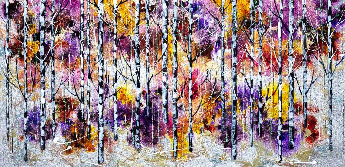 Enchanted Forest - Original - SOLD by artist Rozanne Bell - Wyecliffe Galleries