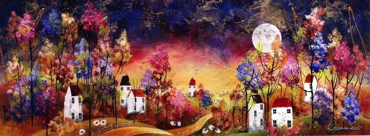 Enchanted Sky - Original - SOLD by artist Rozanne Bell - Wyecliffe Galleries