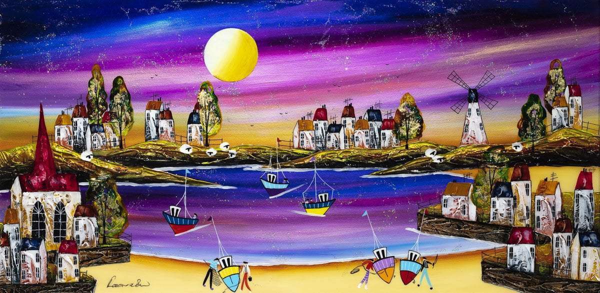 Enchanting Skies - Original - SOLD by artist Rozanne Bell - Wyecliffe Galleries