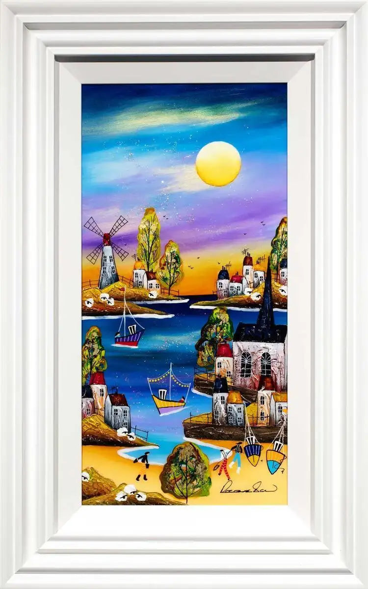 Evening At The Marina - Original - SOLD by artist Rozanne Bell - Wyecliffe Galleries