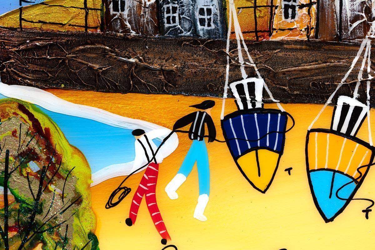 Evening At The Marina - Original - SOLD by artist Rozanne Bell - Wyecliffe Galleries