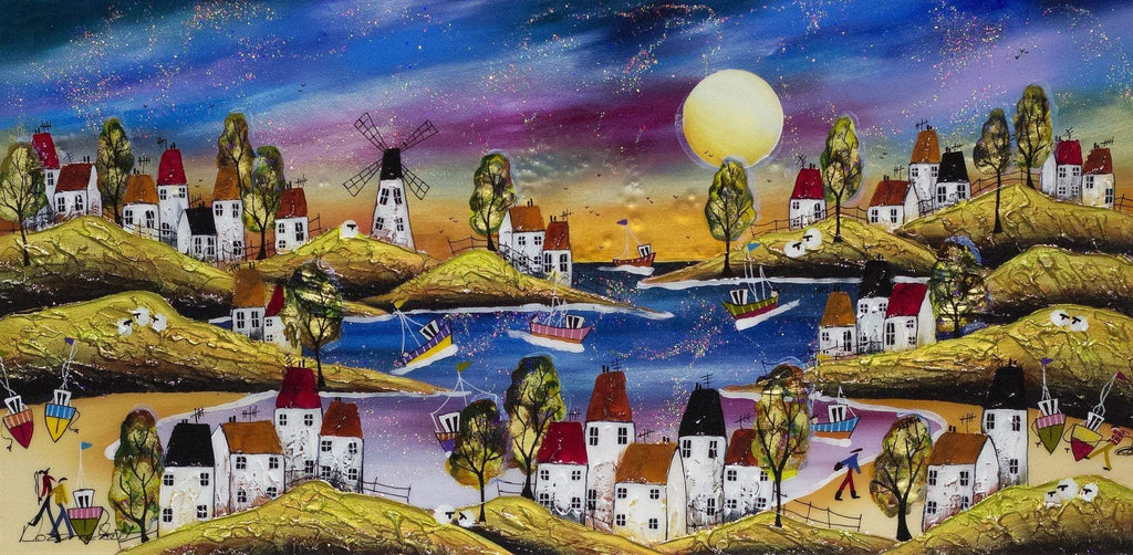 Evening Beachside - SOLD by artist Rozanne Bell - Wyecliffe Galleries