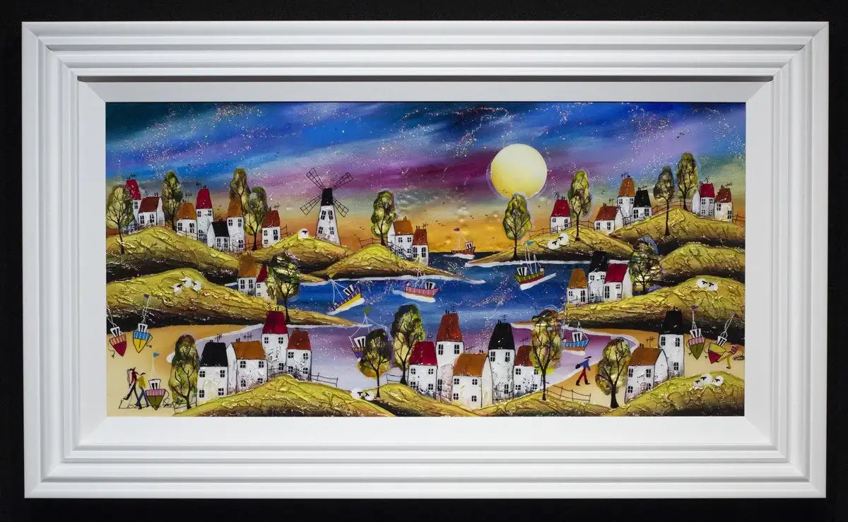 Evening Beachside - SOLD by artist Rozanne Bell - Wyecliffe Galleries