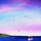 Evening Boating - Original - SOLD by artist Rozanne Bell - Wyecliffe Galleries