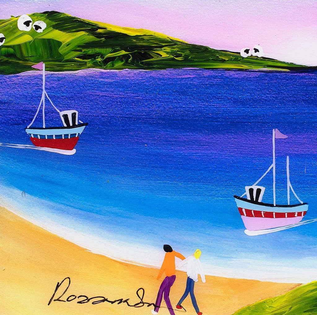 Evening Boating - Original - SOLD by artist Rozanne Bell - Wyecliffe Galleries