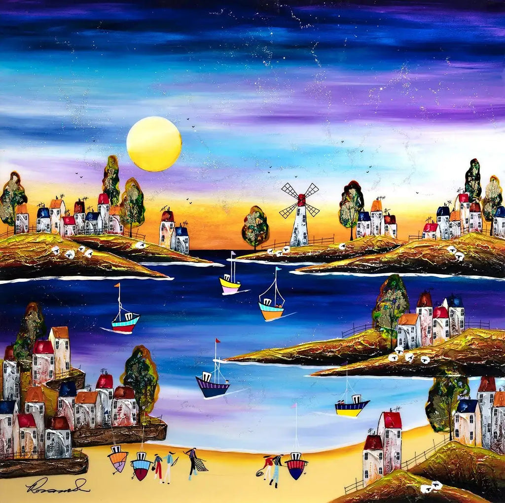 Evening Sky - Original - SOLD by artist Rozanne Bell - Wyecliffe Galleries