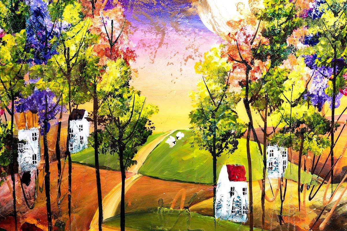 Evening Stroll - Original - SOLD by artist Rozanne Bell - Wyecliffe Galleries