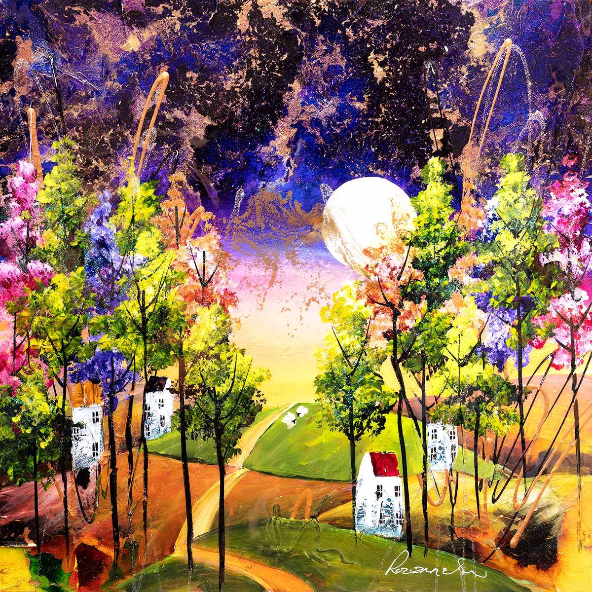 Evening Stroll - Original - SOLD by artist Rozanne Bell - Wyecliffe Galleries