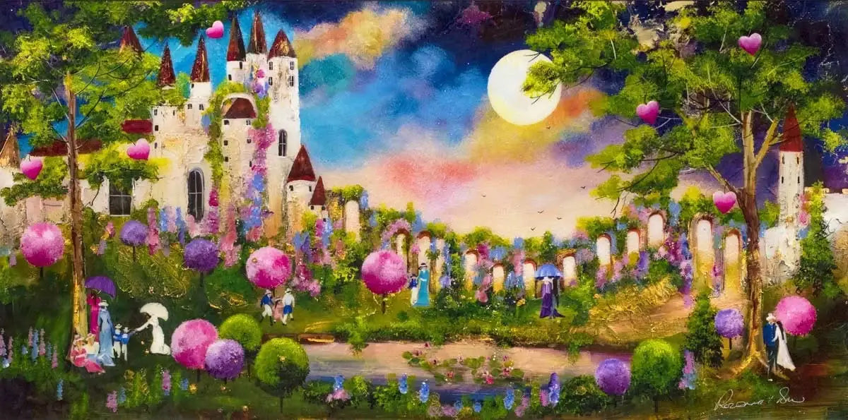 Fairytale Idyll - SOLD by artist Rozanne Bell - Wyecliffe Galleries