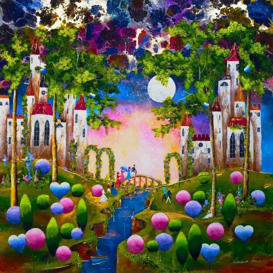 Fairytale Love - SOLD by artist Rozanne Bell - Wyecliffe Galleries